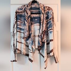 XCVI Mindset Waterfall Tie-Dye Boho Cardigan